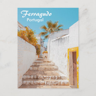 Portugal Ferragudo i Algarve Old Trappor Vykort
