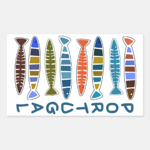 PORTUGAL Fish Mönster-klistermärken Rektangulärt Klistermärke