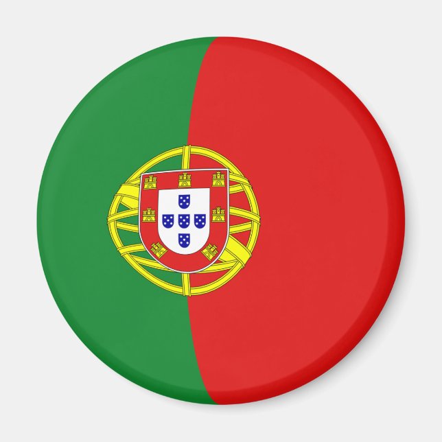 Portugal Fisheye Flagga Magnet (Framsidan)