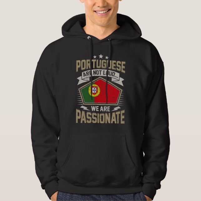 Portugal Flag Passionate Portuguese Girls & Women Hoodie (Framsida)