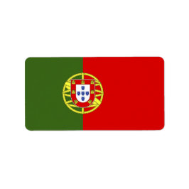 Portugal flagga adressetikett