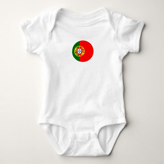 Portugal flagga Baby Jersey Bodydress T Shirt (Framsida)