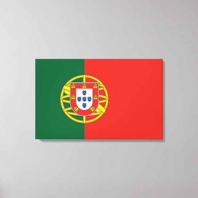 Portugal flagga Bandeira De Portugal Canvastryck (Framsida)