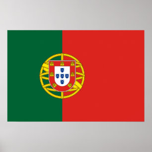 Portugal flagga Bandeira De Portugal Poster