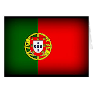 Portugal Flagga Black Kant Hälsningskort