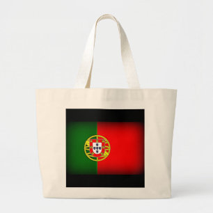 Portugal Flagga Black Kant Jumbo Tygkasse