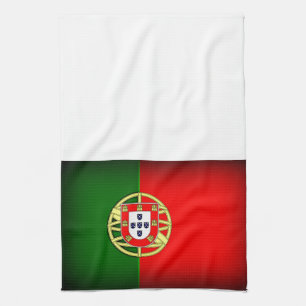 Portugal Flagga Black Kant Kökshandduk