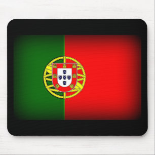 Portugal Flagga Black Kant Musmatta