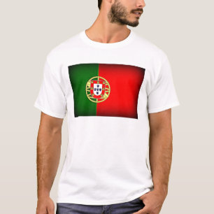Portugal Flagga Black Kant T-shirt