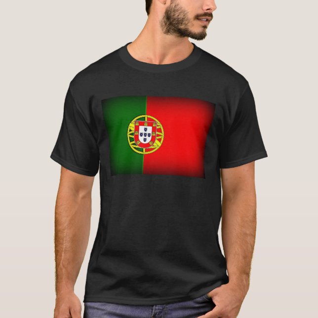 Portugal Flagga Black Kant Tröja (Framsida)