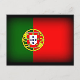 Portugal Flagga Black Kant Vykort