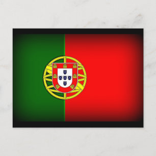 Portugal Flagga Black Kant Vykort