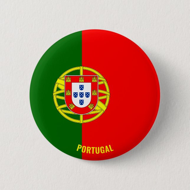 Portugal Flagga Charming Patriotic Knapp (Framsida)