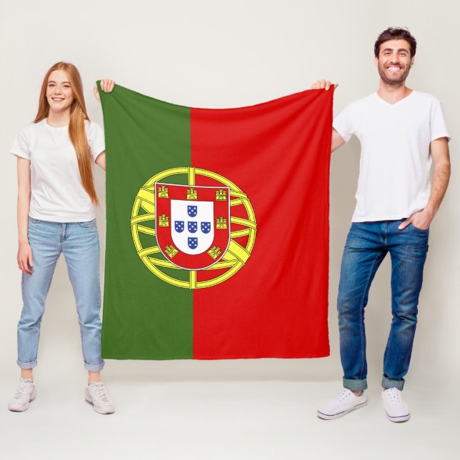 Portugal flagga fleecefilt (På plats)