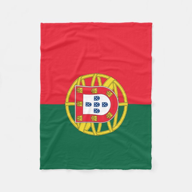 Portugal flagga fleecefilt (Framsidan)