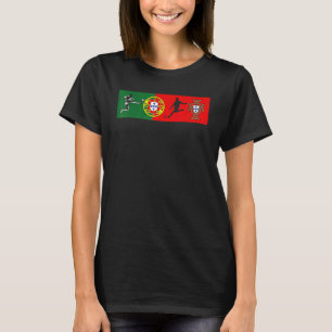 Portugal Flagga Football Player Proud Portugal Soc T Shirt