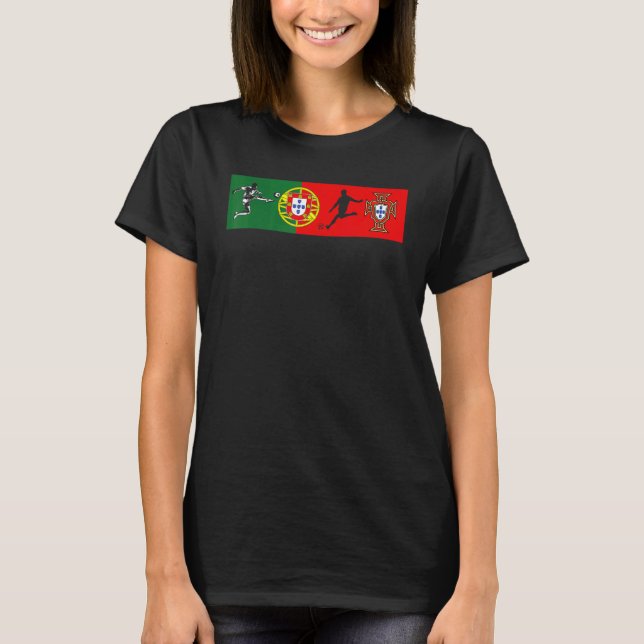 Portugal Flagga Football Player Proud Portugal Soc T Shirt (Framsida)
