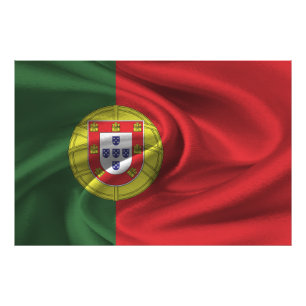 Portugal Flagga Fototryck