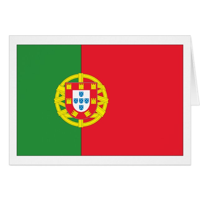 Portugal flagga hälsningskort (Framsidan Horizontal)