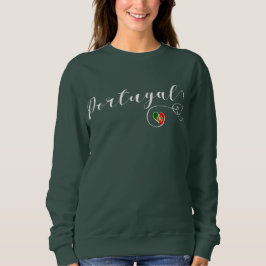 Portugal Flagga Heart, portugisiska T Shirt