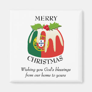 PORTUGAL FLAGGA Julpudding Magnet