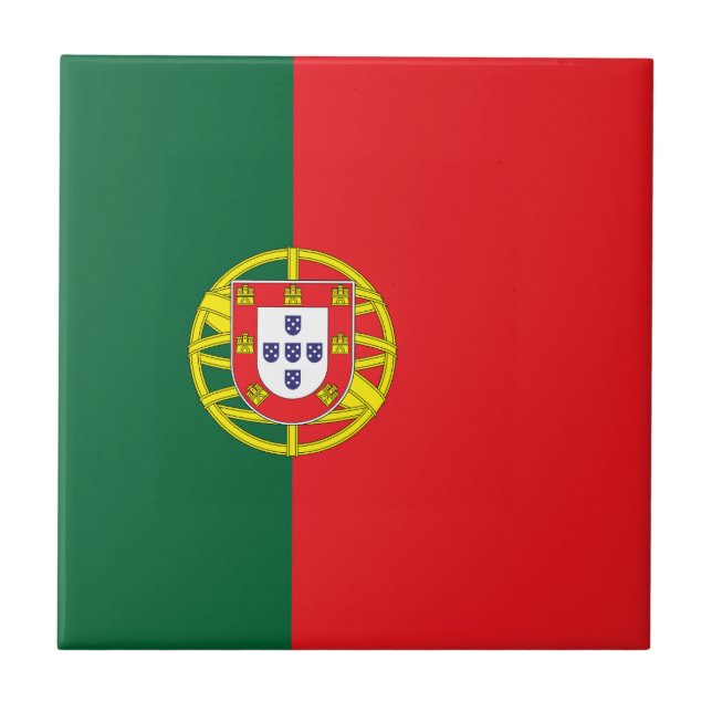 Portugal Flagga Kakelplatta (Framsidan)