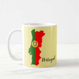 Portugal Flagga Karta Kaffemugg