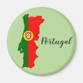 Portugal Flagga Karta Magnet