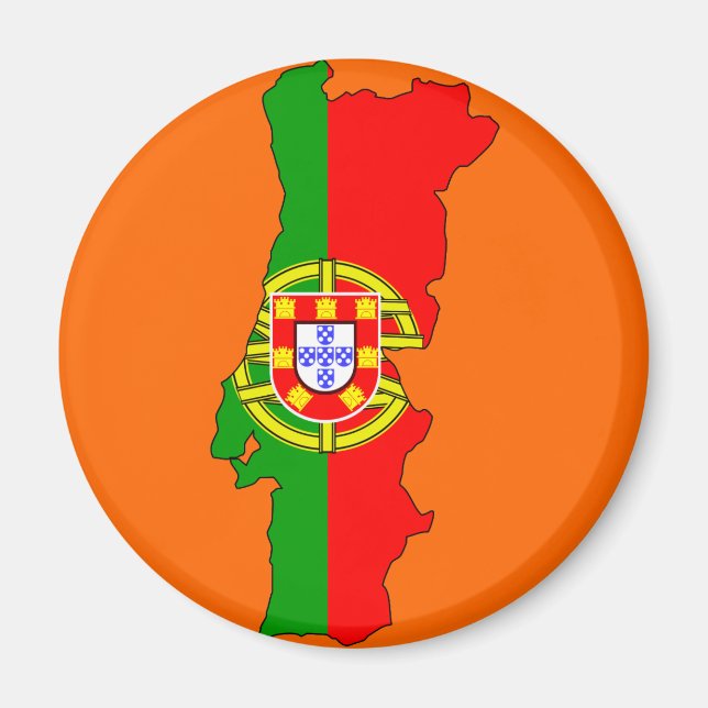 Portugal flagga karta magnet (Framsidan)