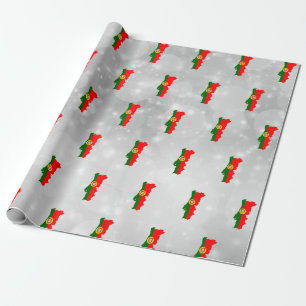 Portugal Flagga Karta Presentpapper