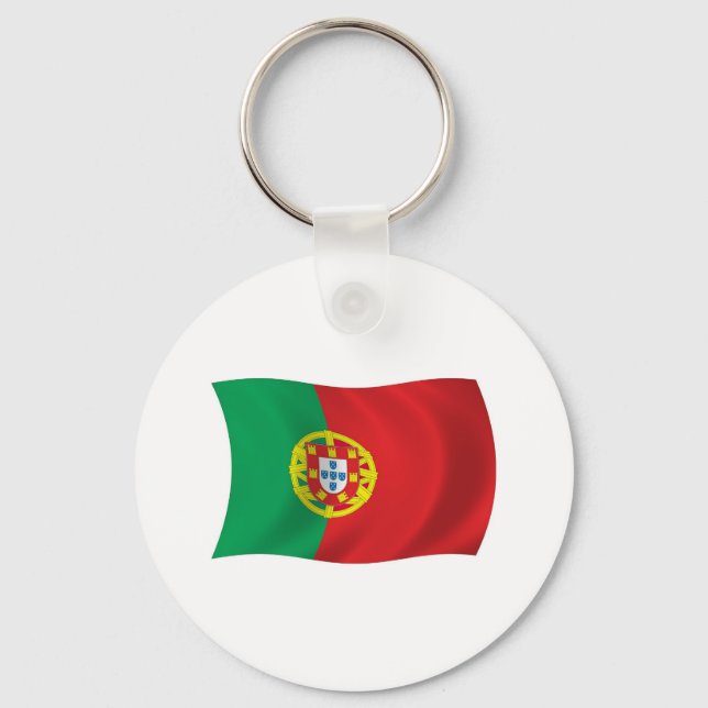 Portugal Flagga Keychain Nyckelring (Framsida)