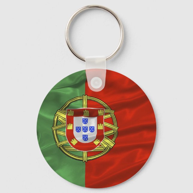 Portugal Flagga Keychain Nyckelring (Framsida)