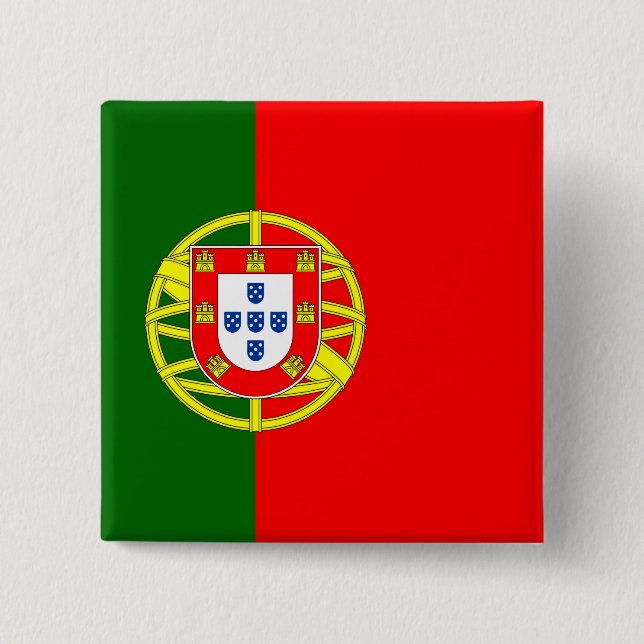 Portugal Flagga Knapp (Framsida)