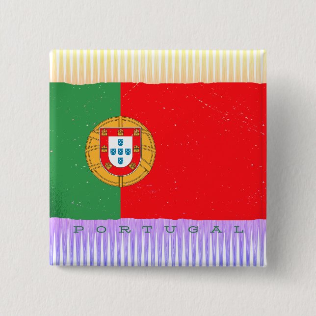 Portugal Flagga Knapp (Framsida)