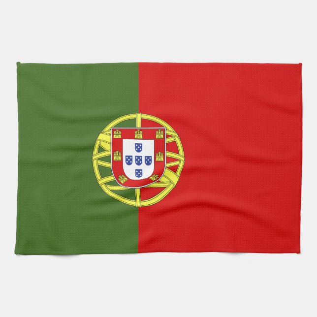 Portugal flagga kökshandduk (Horisontell)