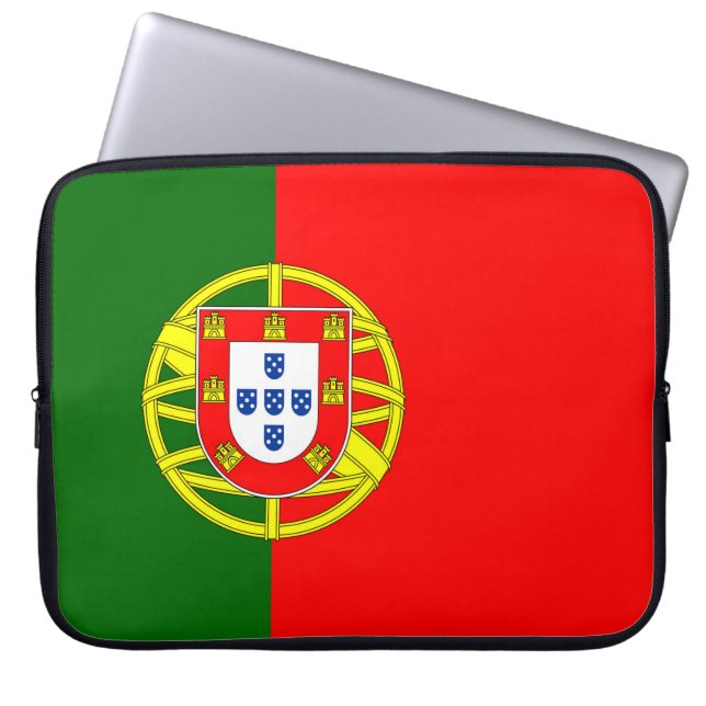 Portugal Flagga Laptop Fodral (Framsidan)