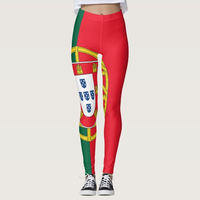 Portugal flagga leggings (Framsida)