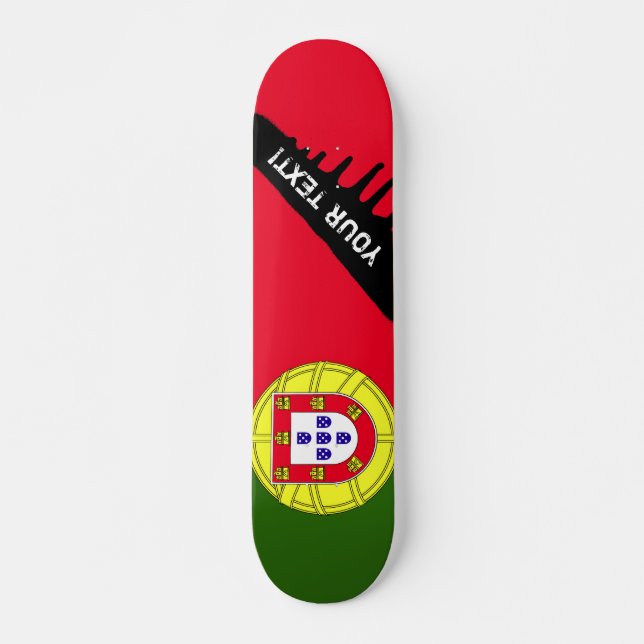 Portugal Flagga Mini Skateboard Bräda 18,5 Cm (Framsida)