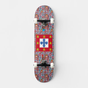 Portugal flagga mini skateboard bräda 18,5 cm