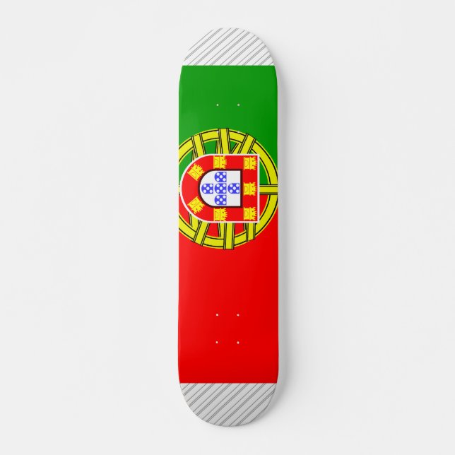 Portugal flagga mini skateboard bräda 18,5 cm (Framsida)