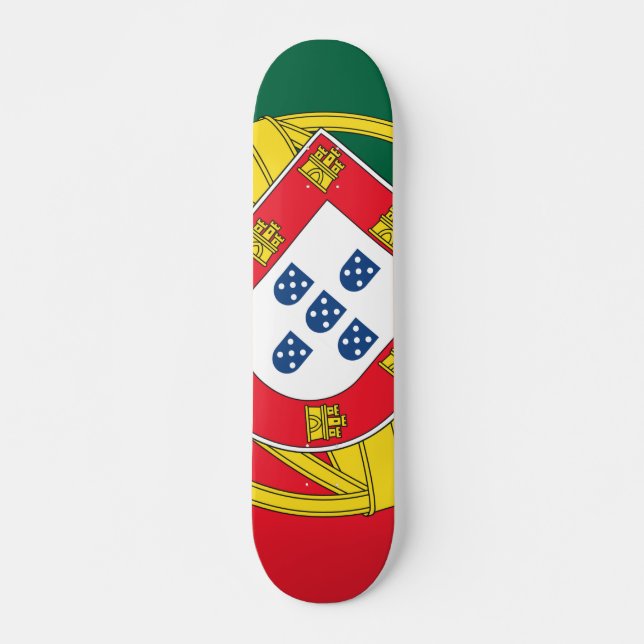 Portugal flagga mini skateboard bräda 18,5 cm (Framsida)