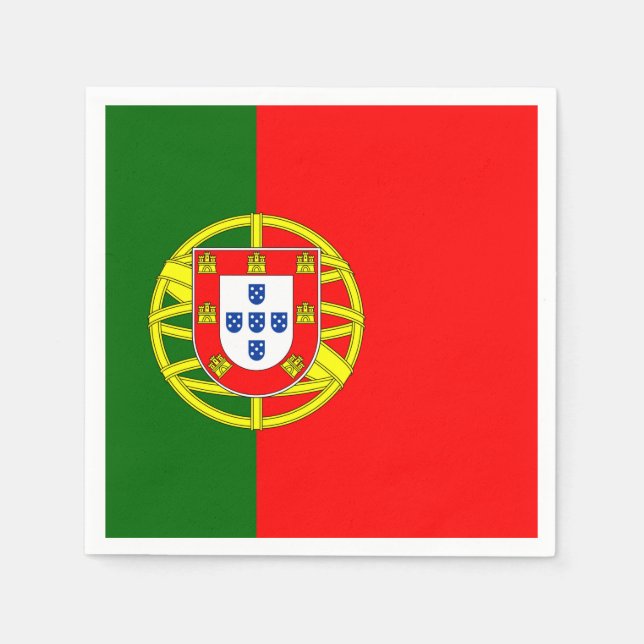 Portugal Flagga Pappersservett (Framsidan)