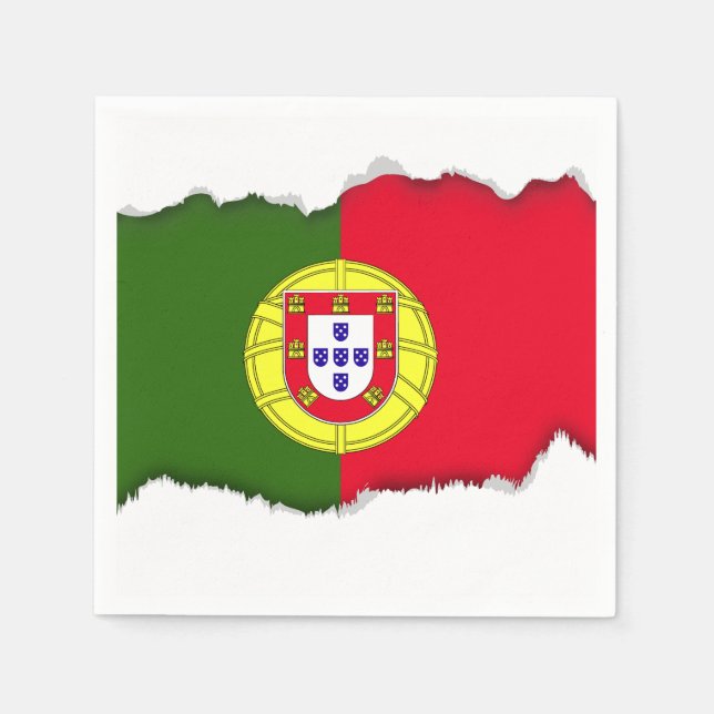Portugal Flagga Pappersservett (Framsidan)