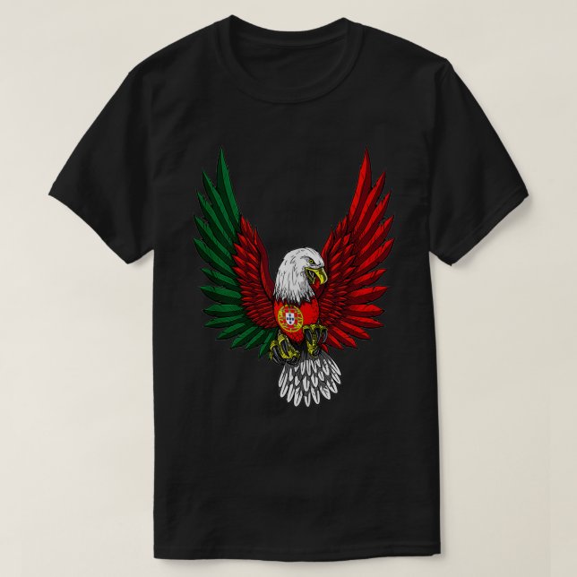 Portugal Flagga portugisiska T Shirt (Design framsida)