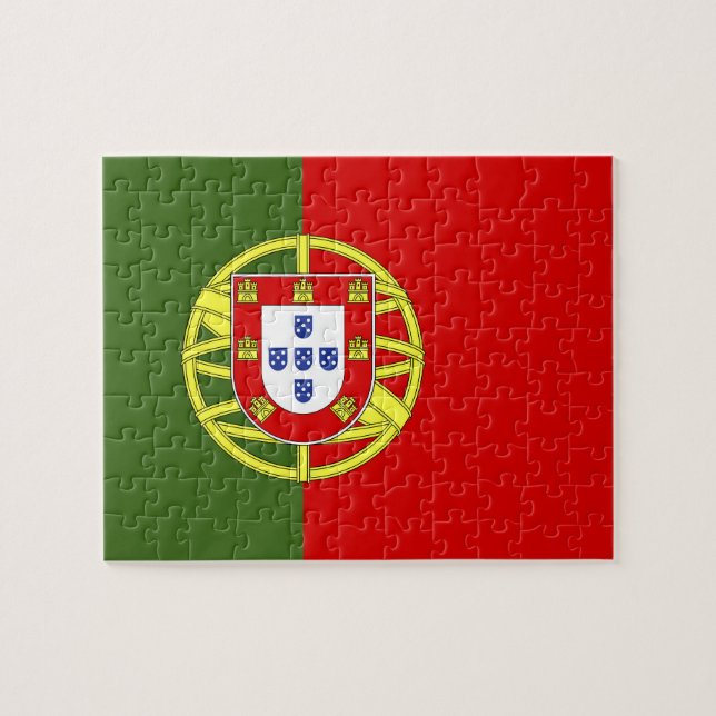 Portugal flagga pussel (Horisontell)