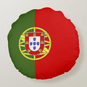 Portugal flagga rund kudde
