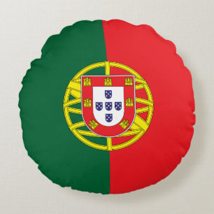 Portugal Flagga Rund Kudde
