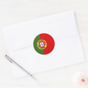 Portugal flagga runt klistermärke