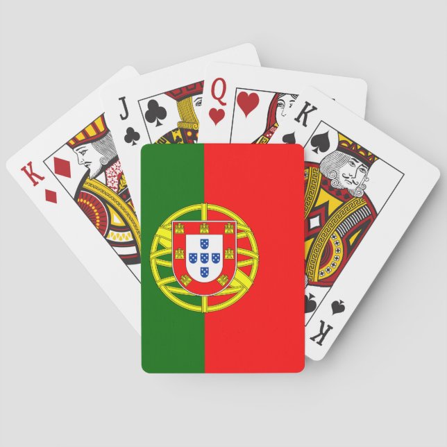 Portugal flagga som leker kort spelkort (Baksidan)