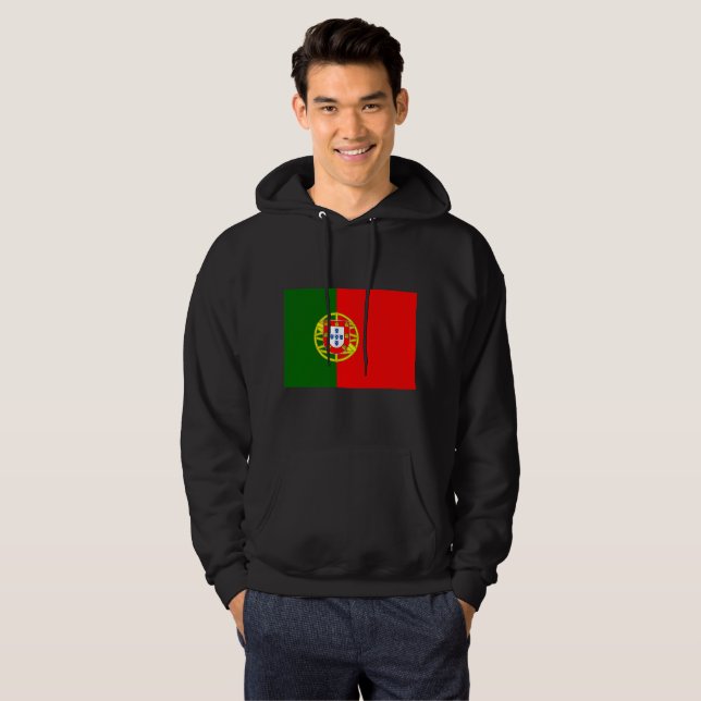Portugal Flagga Sweatshirt Med Luva (Hel framsida)